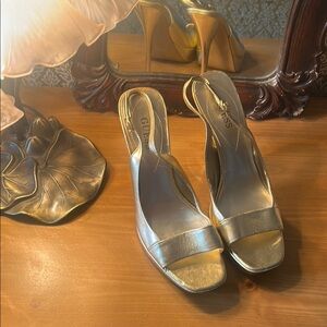 GUESS Women's Gold Heels